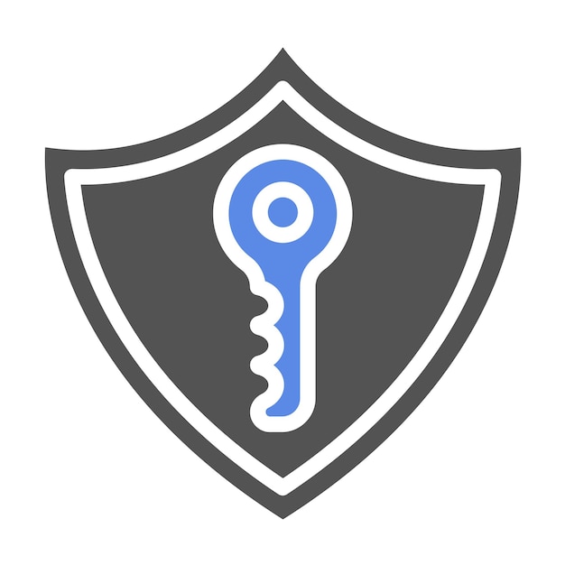 Diseño vectorial del estilo del icono de conexión VPN