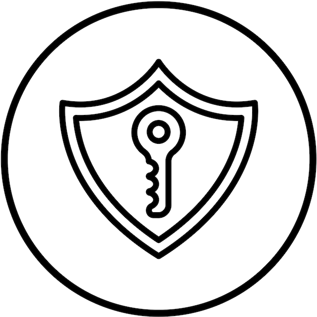 Diseño vectorial del estilo del icono de conexión VPN