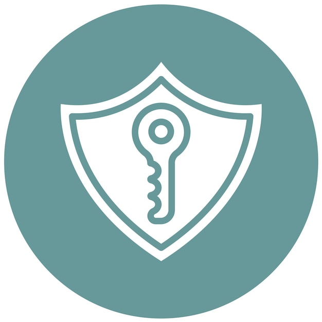 Diseño vectorial del estilo del icono de conexión VPN