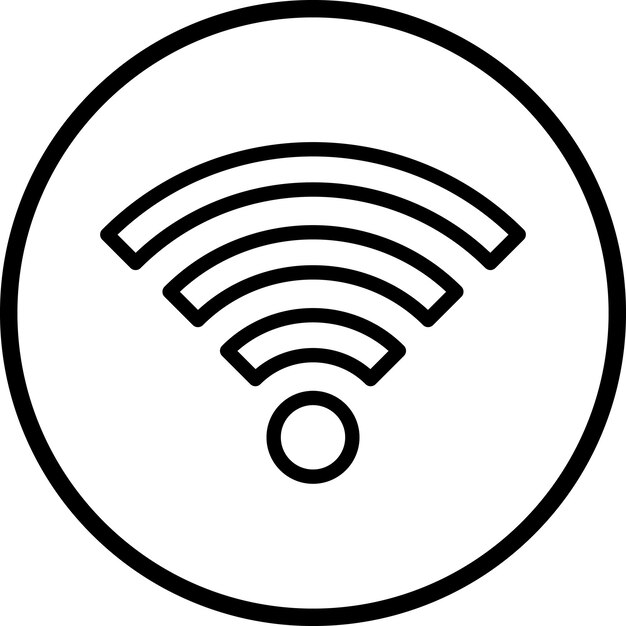 Diseño vectorial del estilo del icono de conexión Wi-Fi