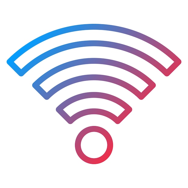 Diseño vectorial del estilo del icono de conexión Wi-Fi