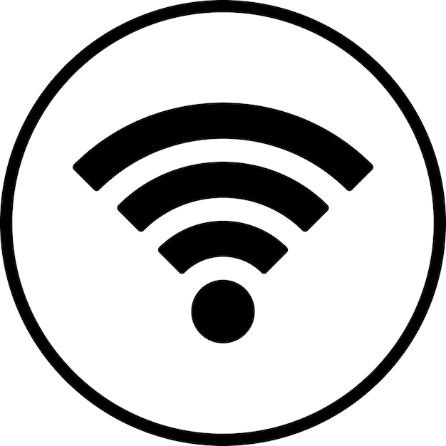 Diseño vectorial del estilo del icono de conexión Wi-Fi