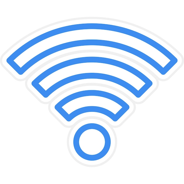 Vector diseño vectorial del estilo del icono de conexión wi-fi