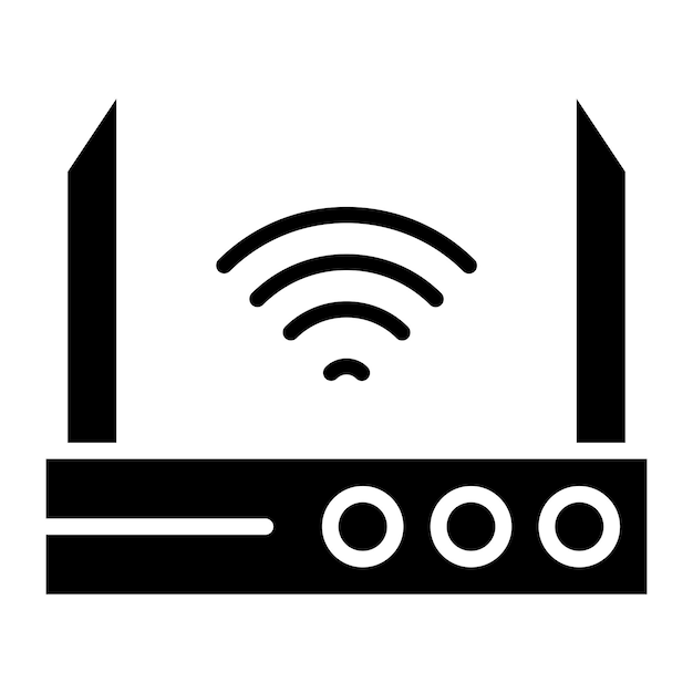 Diseño vectorial del estilo del icono de conexión Wi-Fi