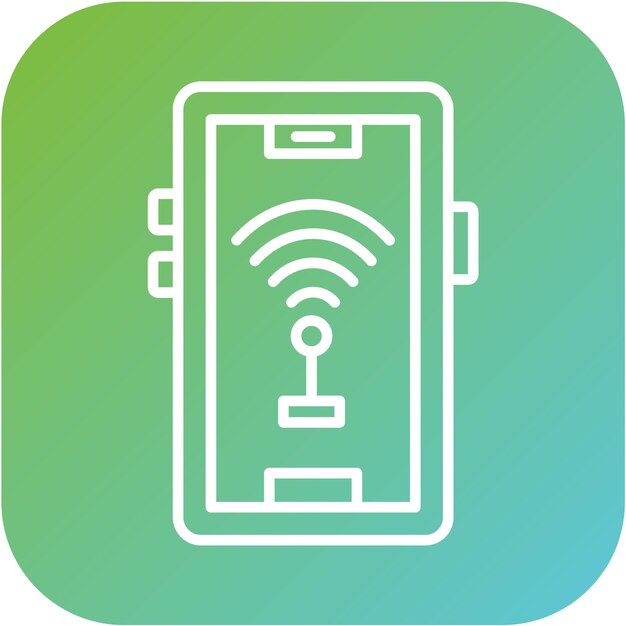 Diseño vectorial del estilo del icono de conexión Wi-Fi