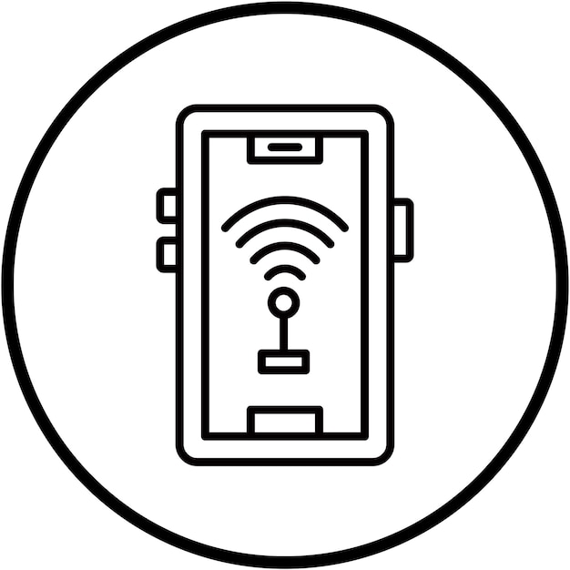 Diseño vectorial del estilo del icono de conexión Wi-Fi