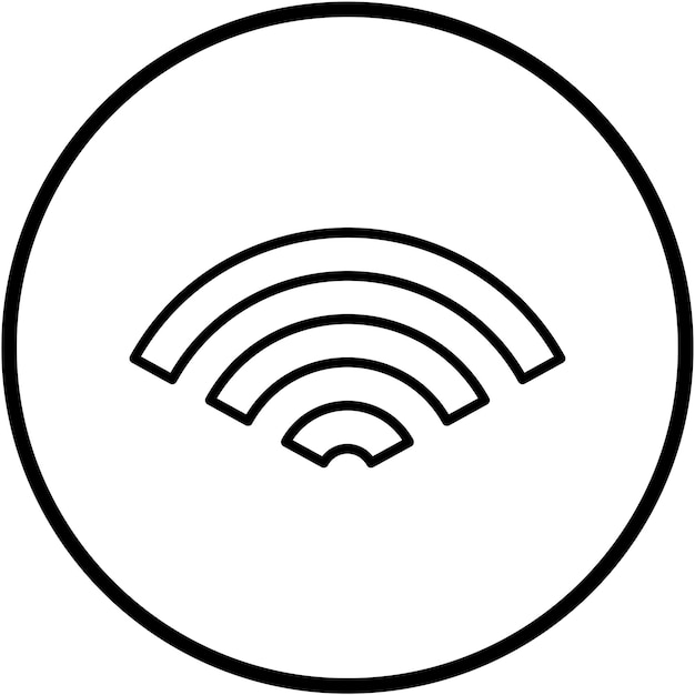 Diseño vectorial del estilo del icono de conexión Wi-Fi
