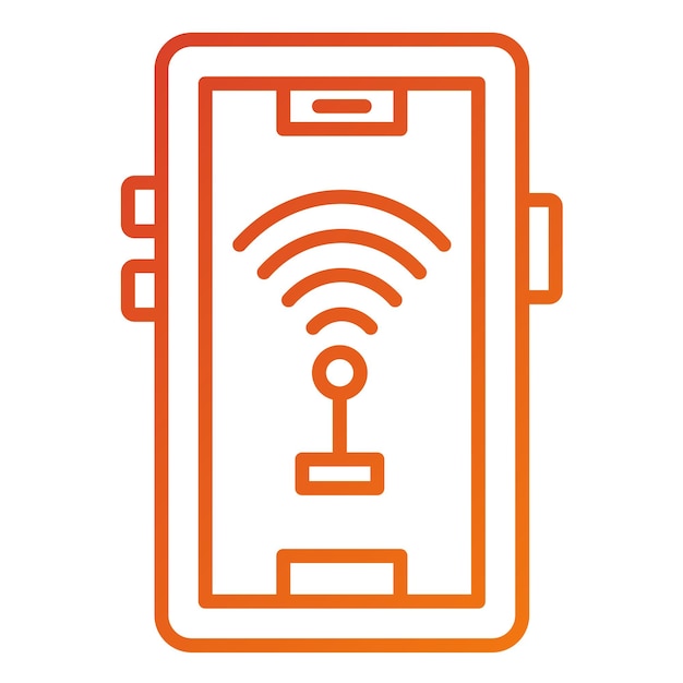 Diseño vectorial del estilo del icono de conexión Wi-Fi