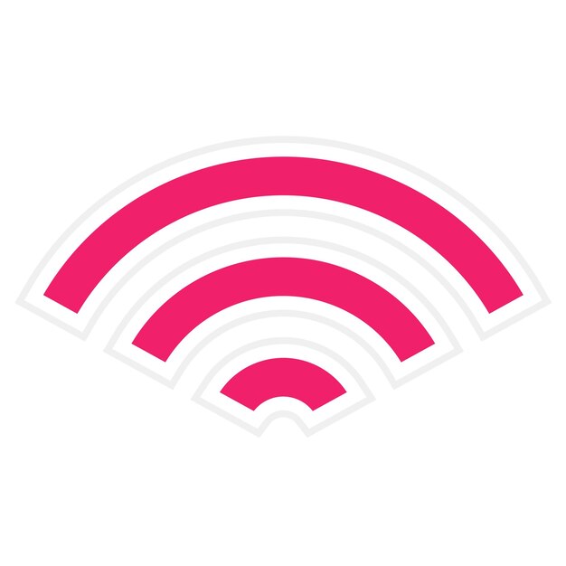 Diseño vectorial del estilo del icono de conexión Wi-Fi