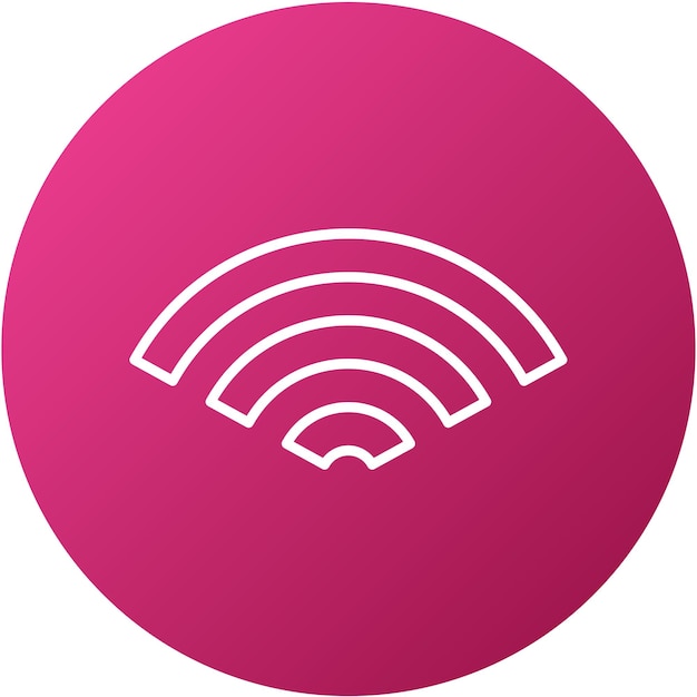 Diseño vectorial del estilo del icono de conexión Wi-Fi