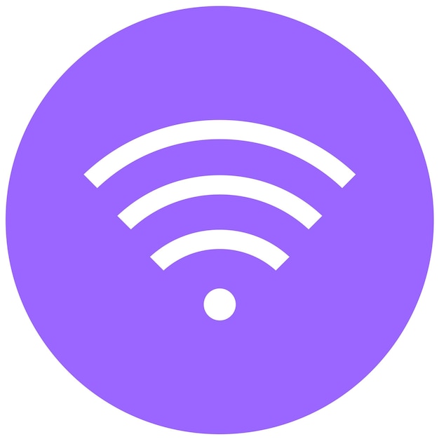 Diseño vectorial del estilo del icono de conexión Wi-Fi