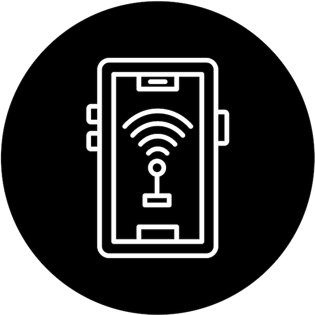 Diseño vectorial del estilo del icono de conexión Wi-Fi