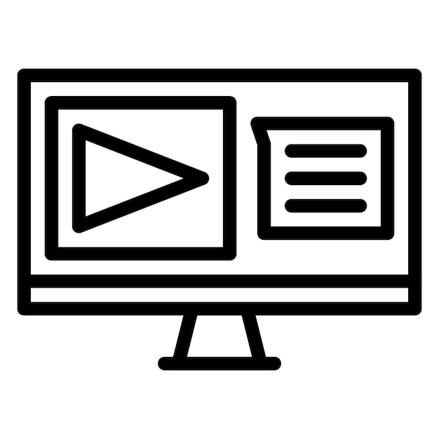 Diseño vectorial Estilo del icono de la conferencia en vivo