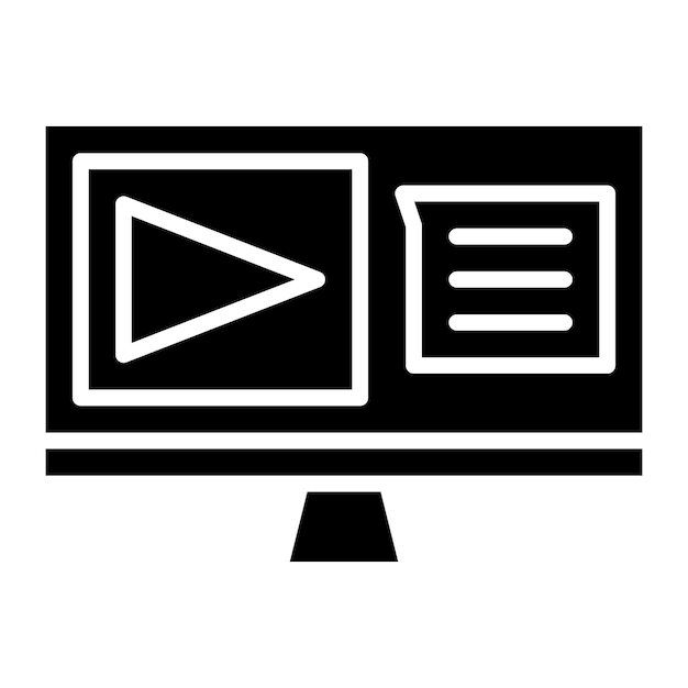 Diseño vectorial Estilo del icono de la conferencia en vivo
