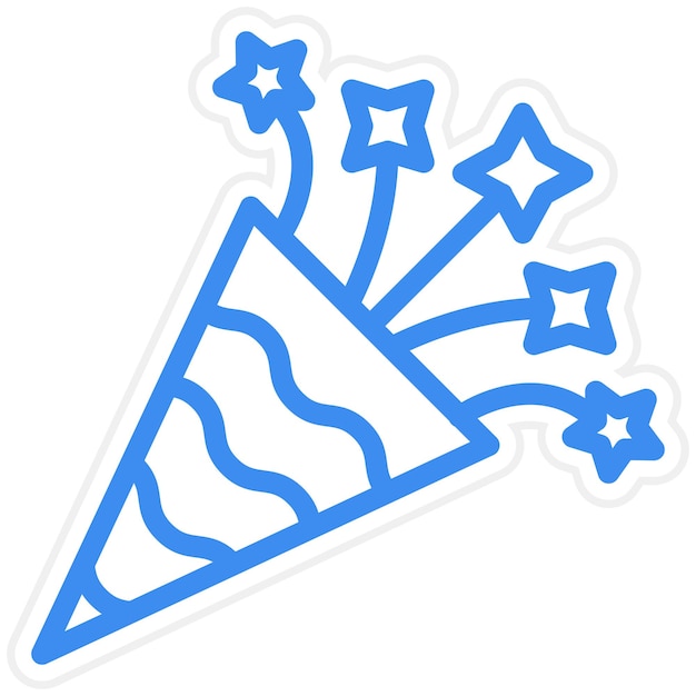 Diseño vectorial de estilo de icono de confeti
