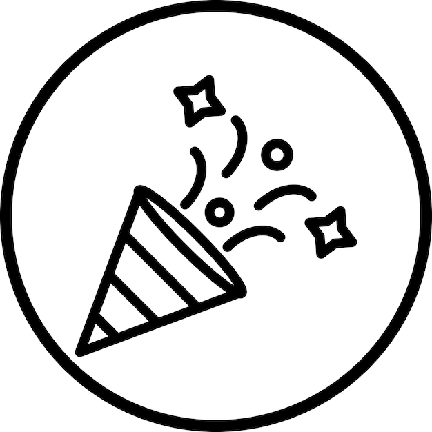 Diseño vectorial de estilo de icono de confeti