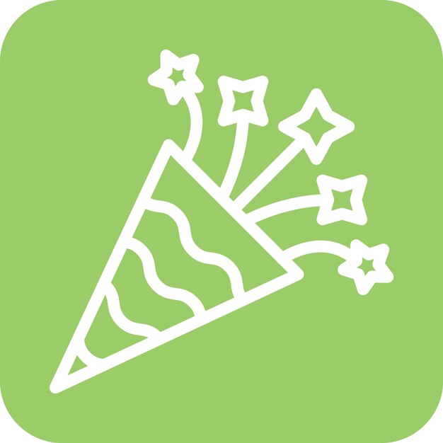 Diseño vectorial de estilo de icono de confeti