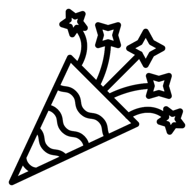 Diseño vectorial de estilo de icono de confeti