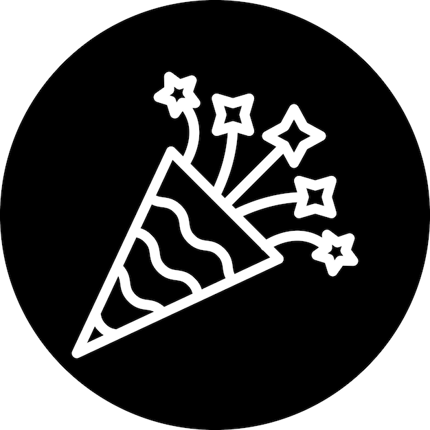 Diseño vectorial de estilo de icono de confeti