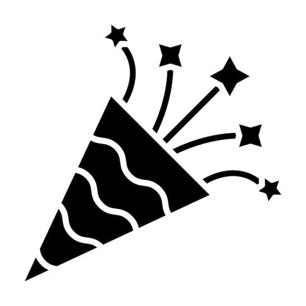 Diseño vectorial de estilo de icono de confeti