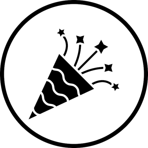 Diseño vectorial de estilo de icono de confeti