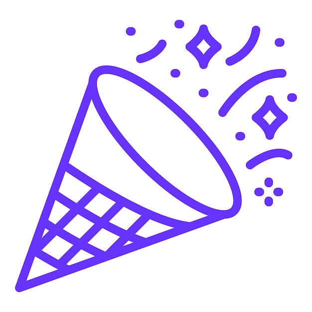 Diseño vectorial de estilo de icono de confeti