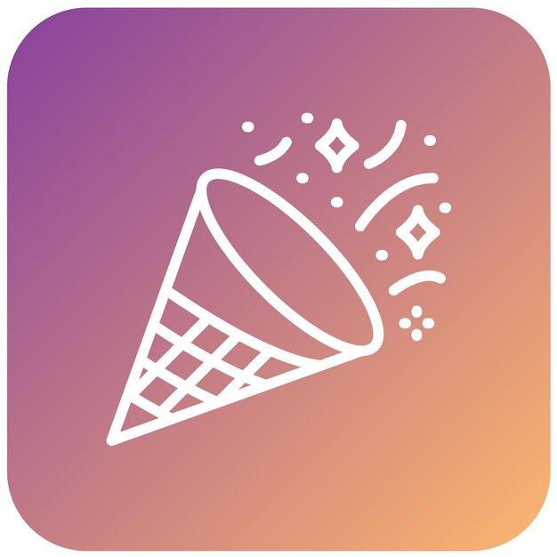 Diseño vectorial de estilo de icono de confeti