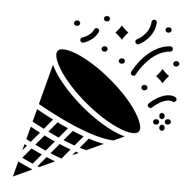Diseño vectorial de estilo de icono de confeti