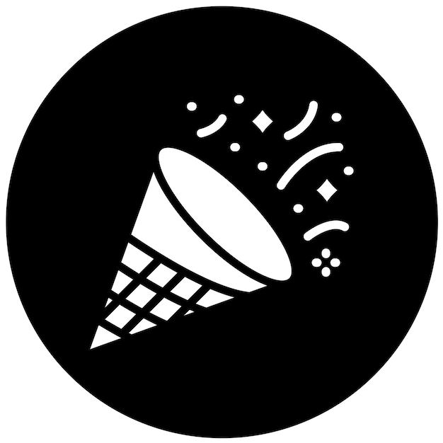Diseño vectorial de estilo de icono de confeti