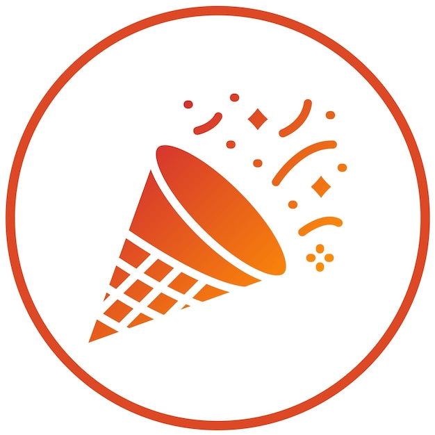 Diseño vectorial de estilo de icono de confeti