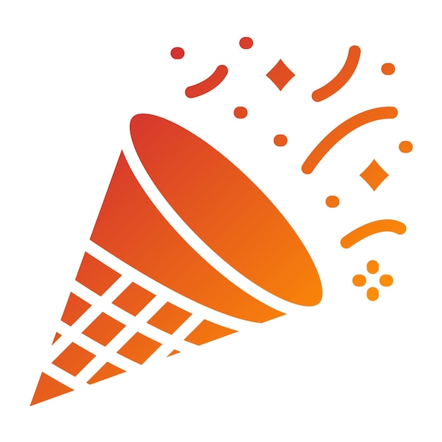 Diseño vectorial de estilo de icono de confeti