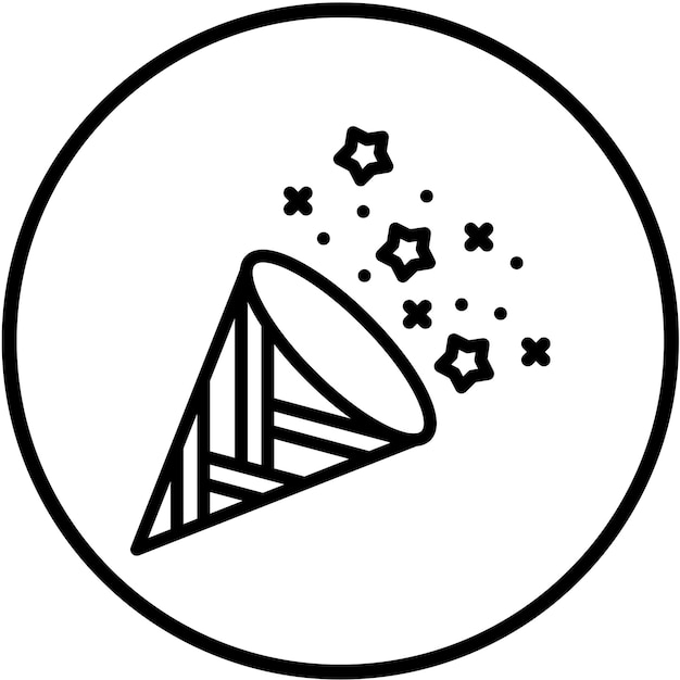 Diseño vectorial de estilo de icono de confeti
