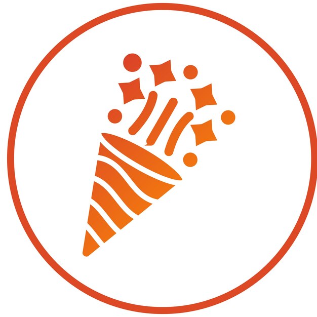 Diseño vectorial de estilo de icono de confeti