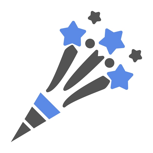 Diseño vectorial de estilo de icono de confeti