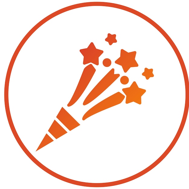 Diseño vectorial de estilo de icono de confeti