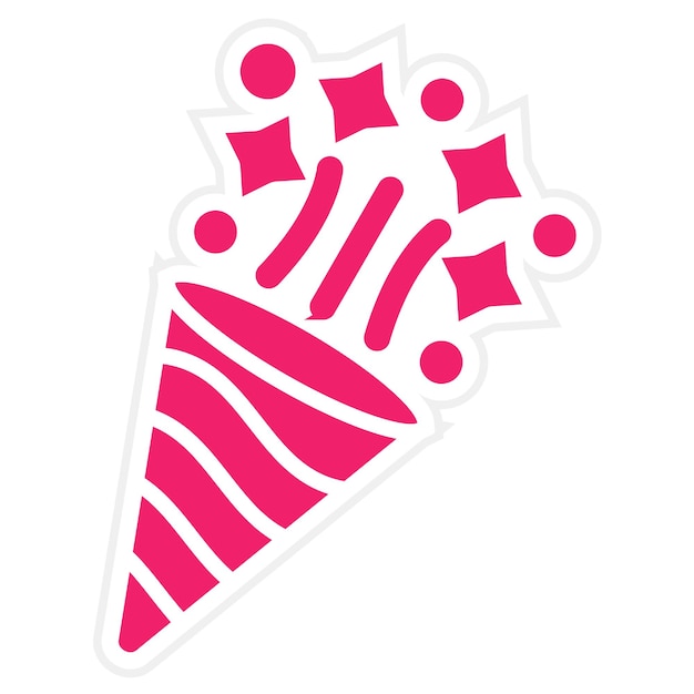 Diseño vectorial de estilo de icono de confeti