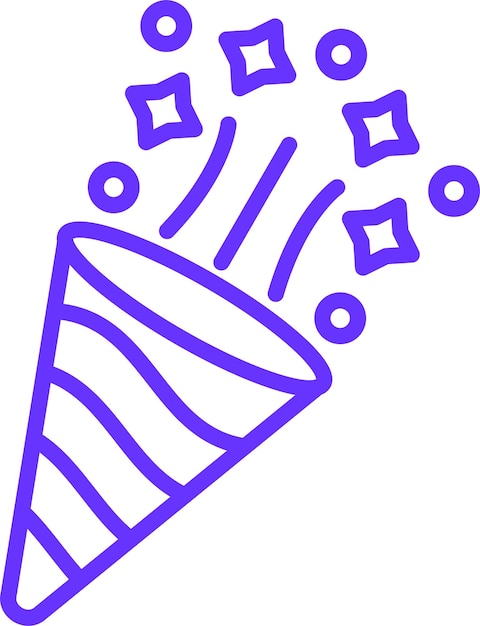 Diseño vectorial de estilo de icono de confeti
