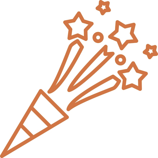 Diseño vectorial de estilo de icono de confeti