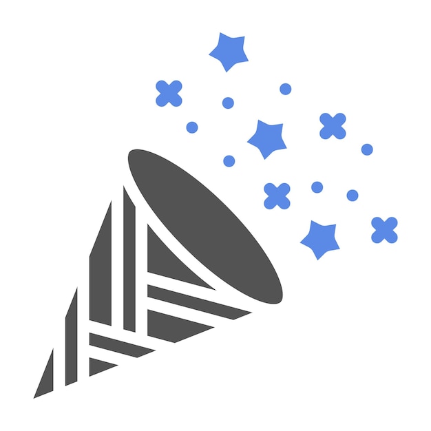 Diseño vectorial de estilo de icono de confeti