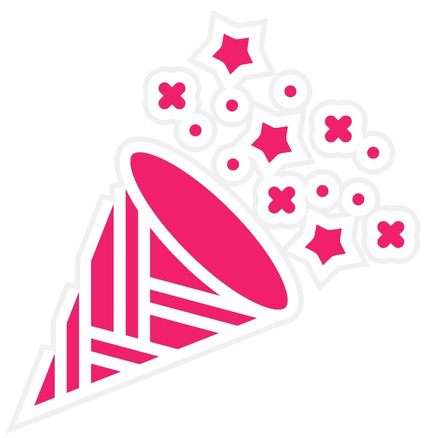 Diseño vectorial de estilo de icono de confeti
