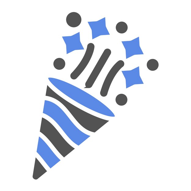 Diseño vectorial de estilo de icono de confeti