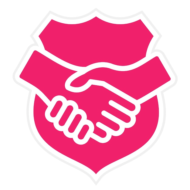 Diseño vectorial Estilo del icono de confianza sólida