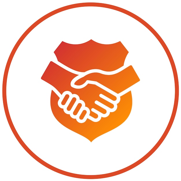 Diseño vectorial Estilo del icono de confianza sólida