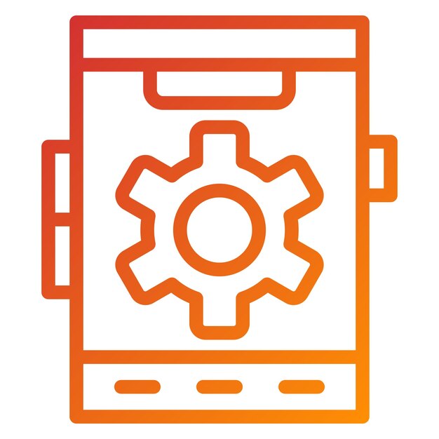 Diseño vectorial Estilo del icono de la configuración móvil