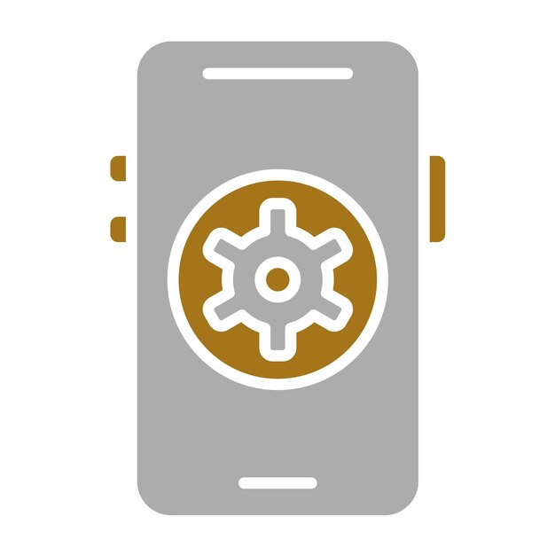 Diseño vectorial Estilo del icono de la configuración móvil