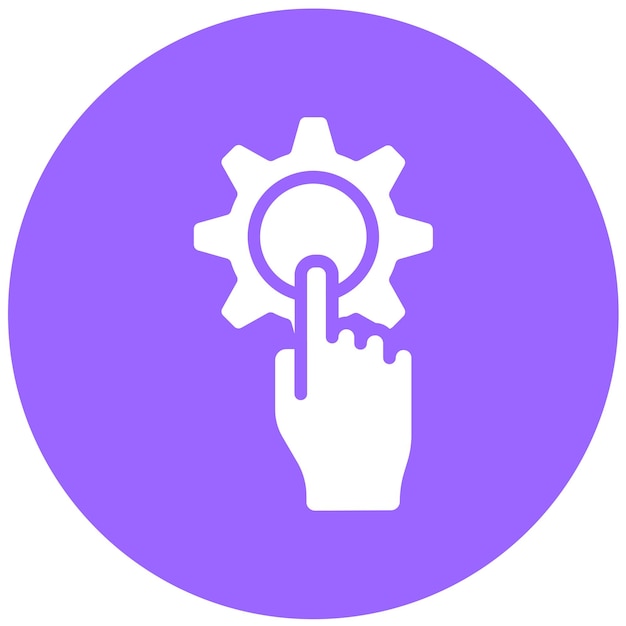 Diseño vectorial Estilo del icono de configuración del usuario
