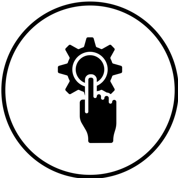 Diseño vectorial Estilo del icono de configuración del usuario