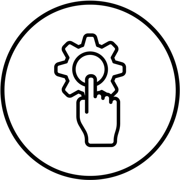 Diseño vectorial Estilo del icono de configuración del usuario