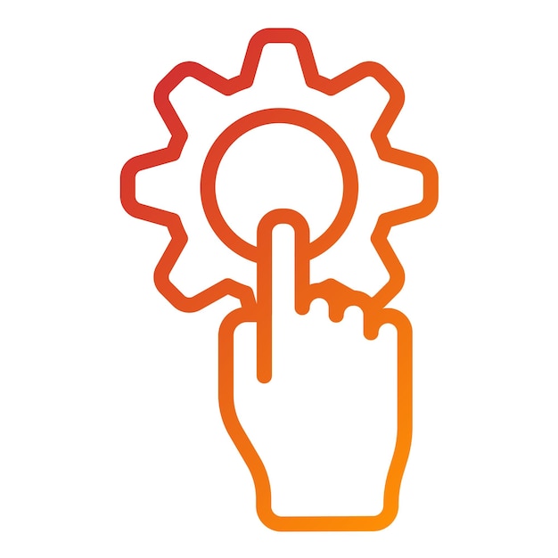 Diseño vectorial Estilo del icono de configuración del usuario