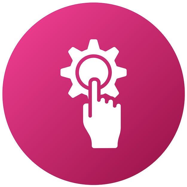 Diseño vectorial Estilo del icono de configuración del usuario